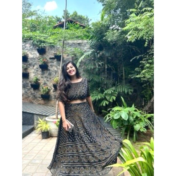 Black Predraped Saree - Seattle Store