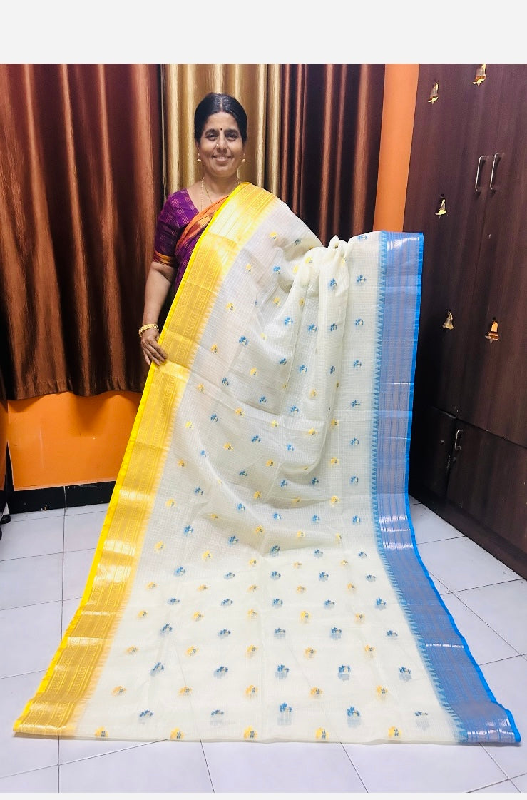 Off white Semi Tusser Saree