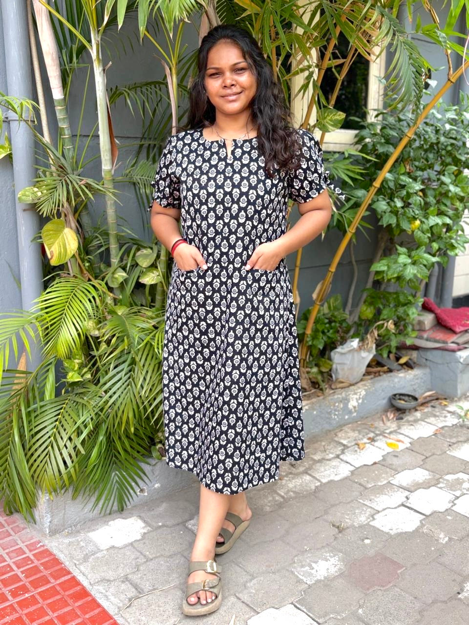 Jaipur A line Dress Deep Black