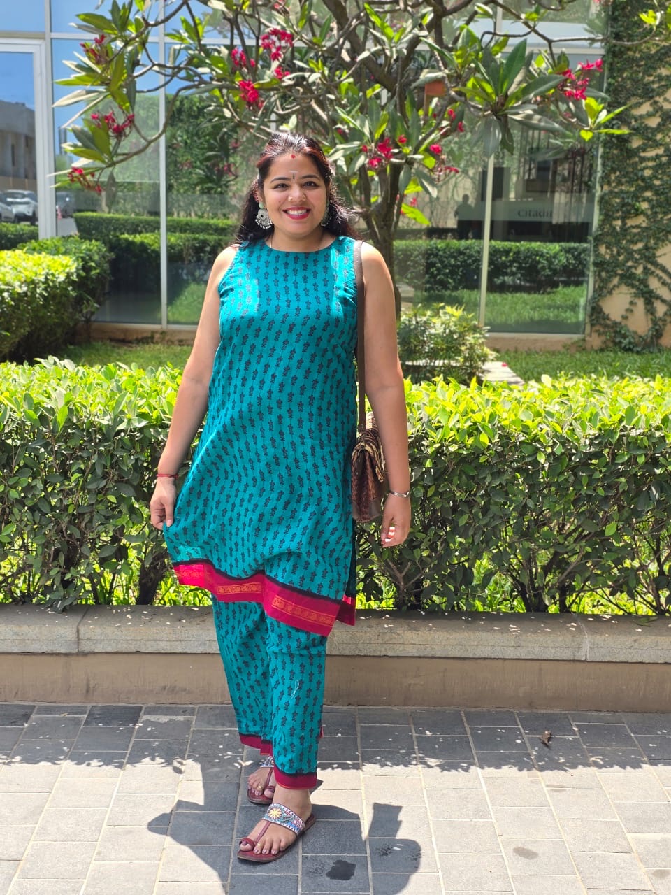 Madurai Sungudi Coords with sleeves