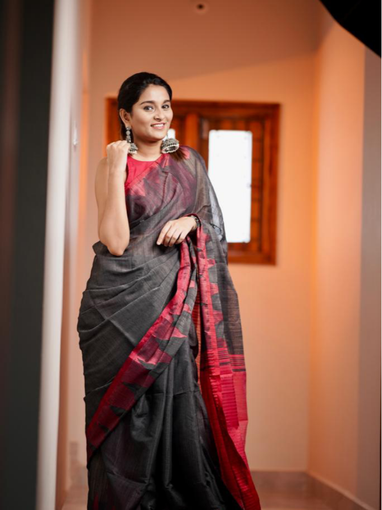 Amrutha Khadi Silk Woven Saree