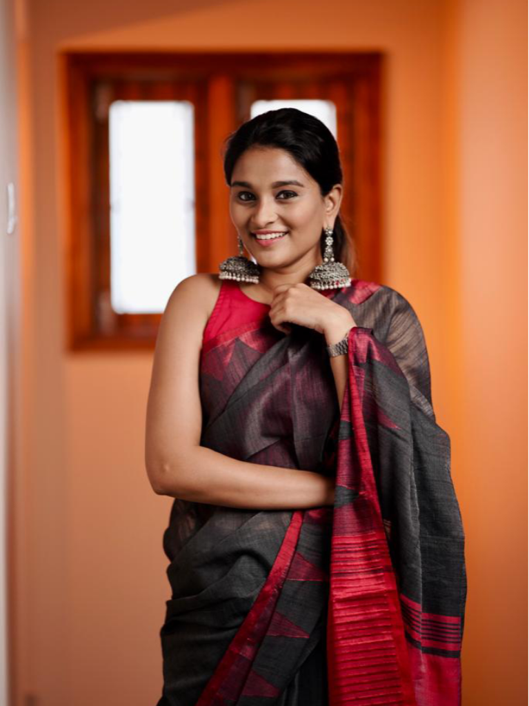 Amrutha Khadi Silk Woven Saree