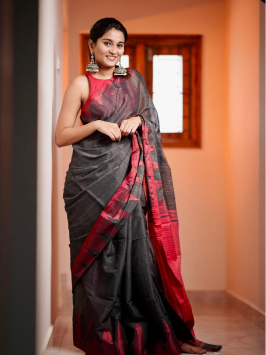 Amrutha Khadi Silk Woven Saree