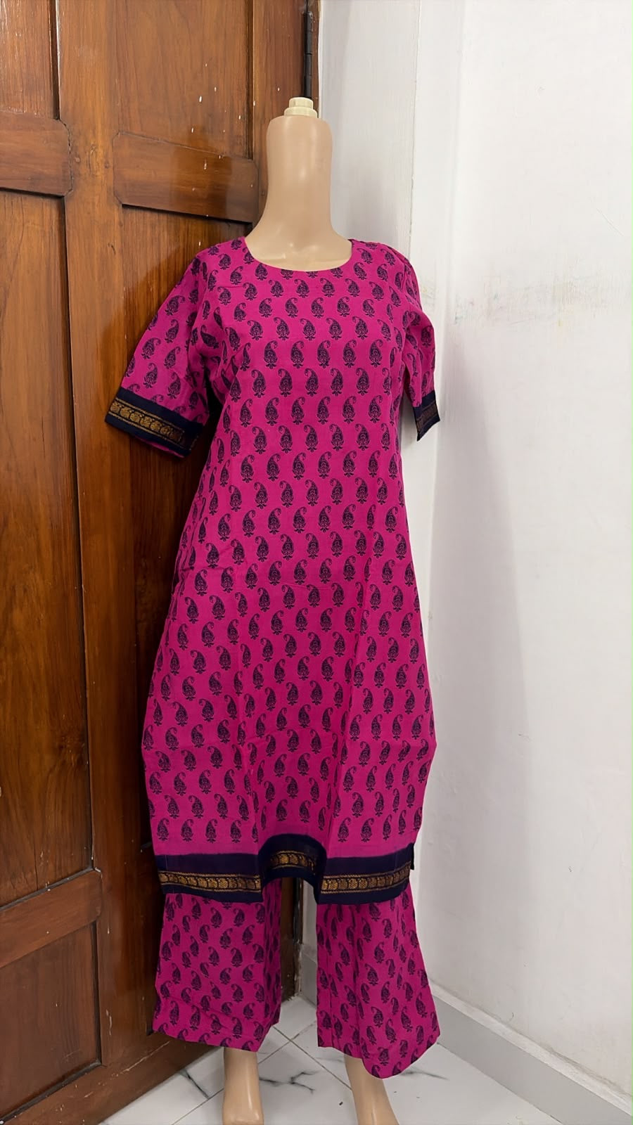 Madurai Sungudi Coords with sleeves