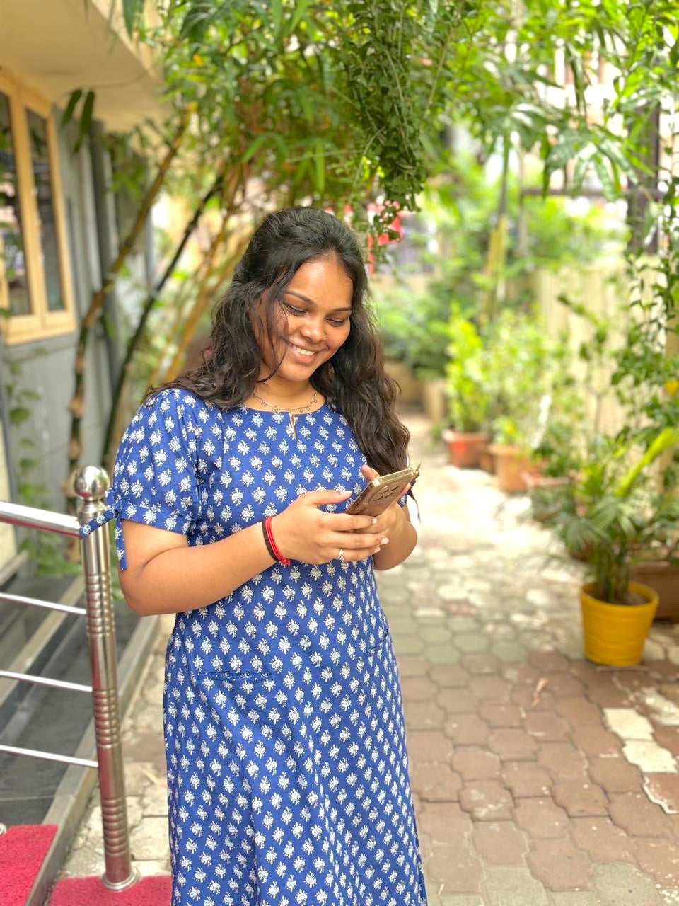 Jaipur A line dress Indigo Blue