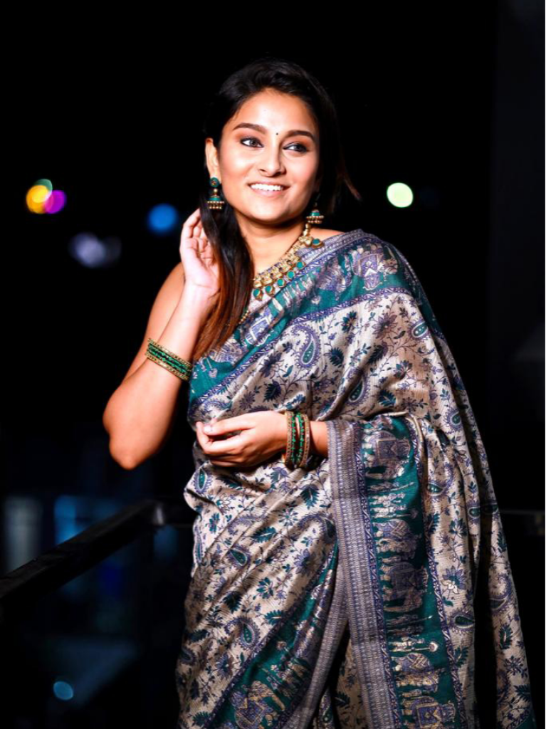 Sugarcane/Coconut Fiber Saree.