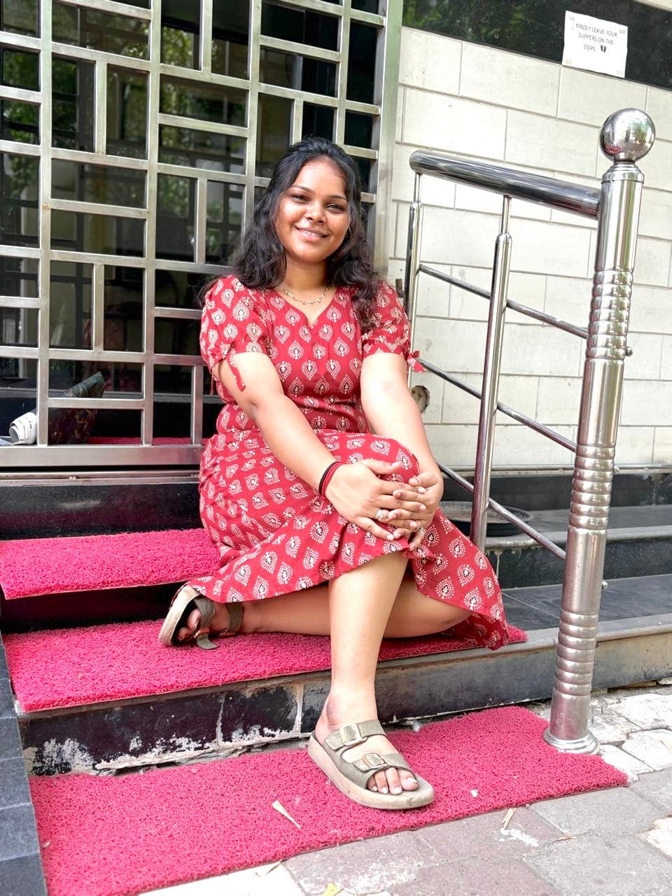 Jaipur A line Dress Deep Maroon