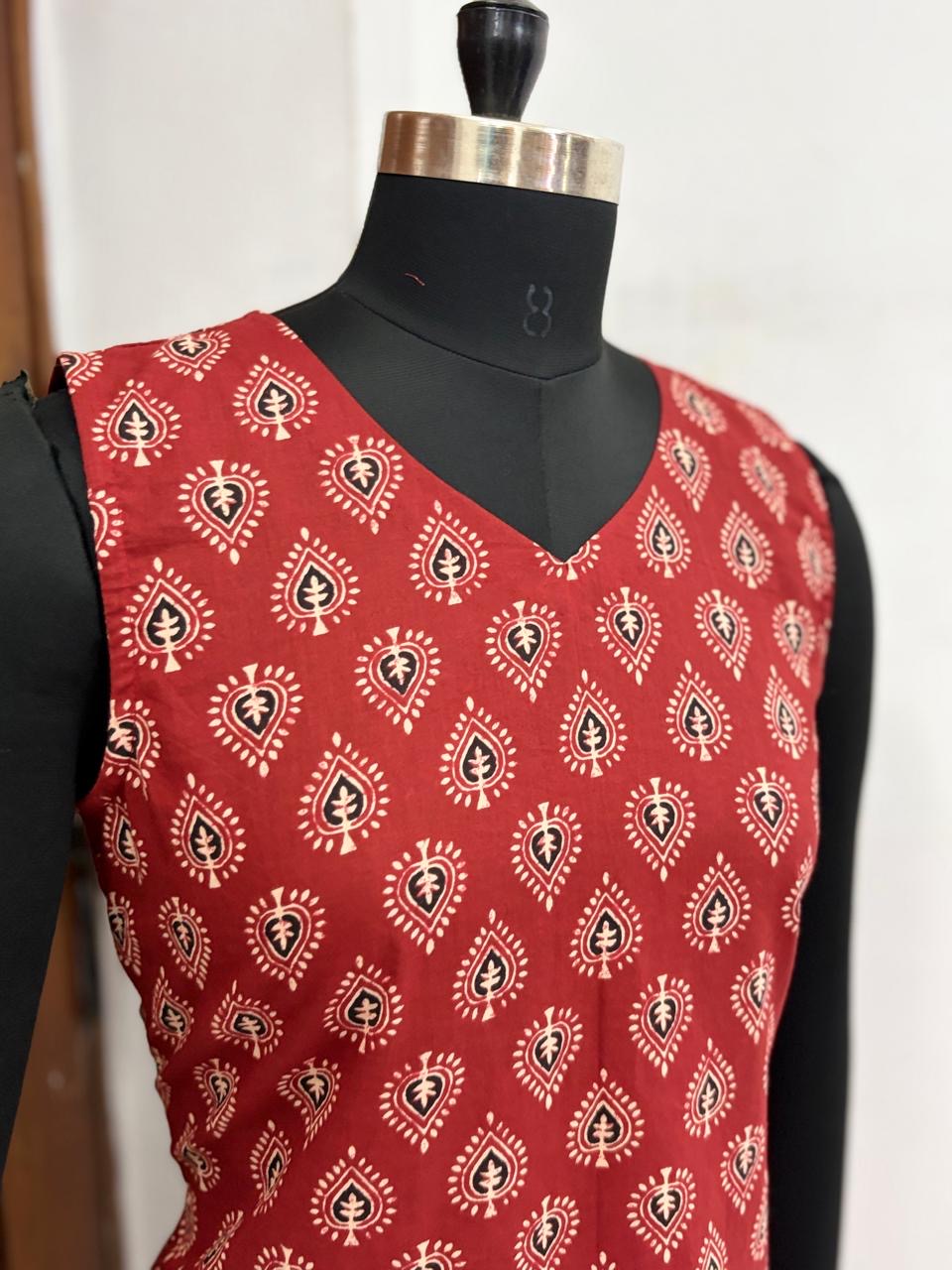 Jaipur A line Dress Deep Maroon