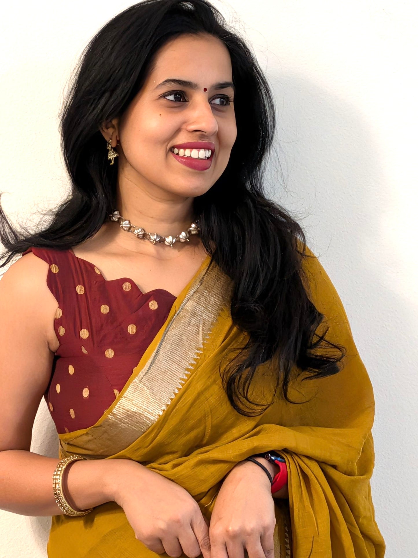 Mangalagiri Handloom Zari Cotton Saree