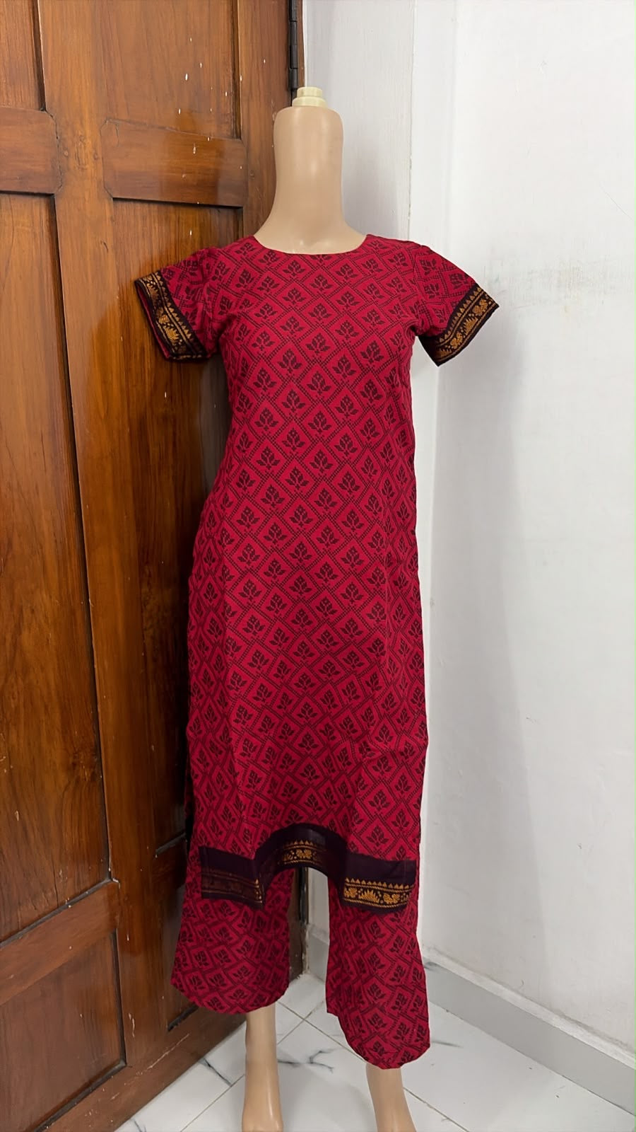 Madurai Sungudi Coords with sleeves