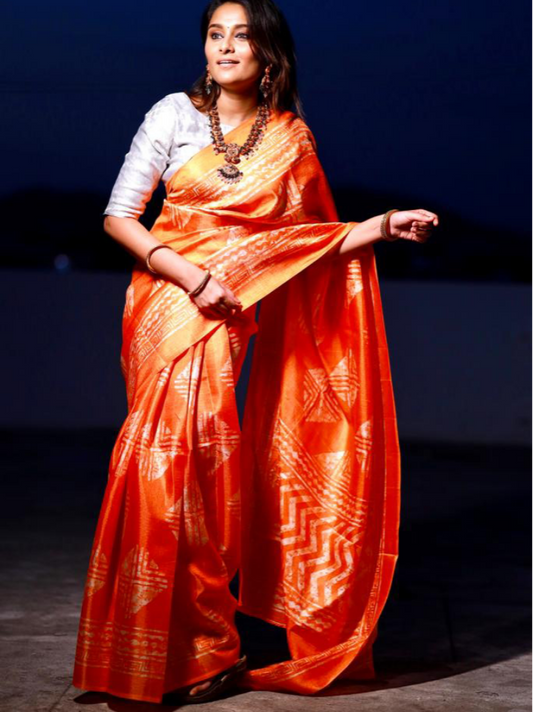 Sugarcane/Coconut Fiber Saree.