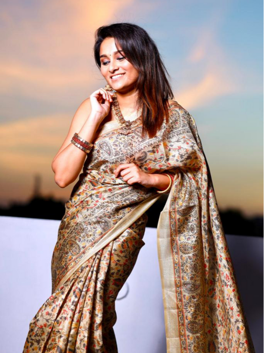 Sugarcane/Coconut Fiber Saree.