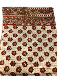 Shakuntala - Linen Cotton Saree - Red