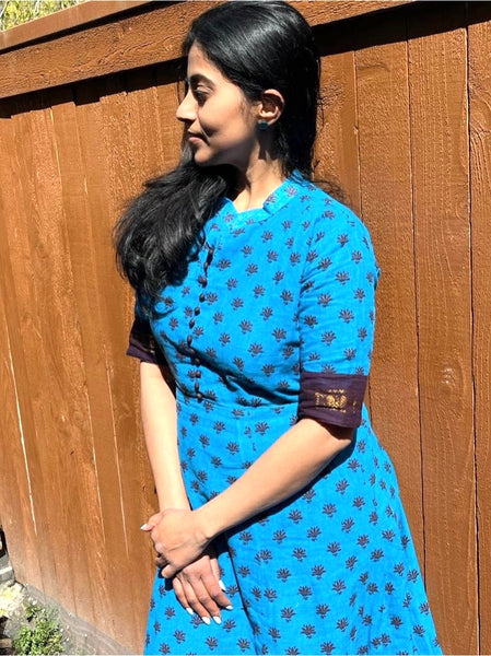 Chettinad Sungudi Midi Dress - Ananda