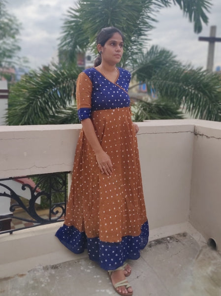 Angrakha Story - Bandhani Maxi Dress full