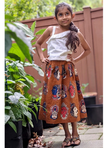 Kids Dresses - Single Shoulder Skirt Set