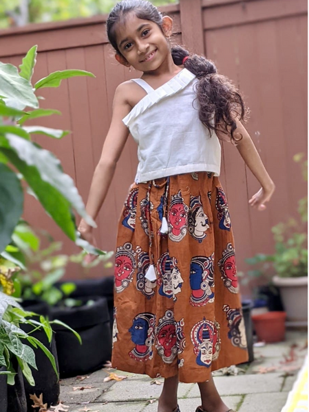Kids Dresses - Single Shoulder Skirt Set