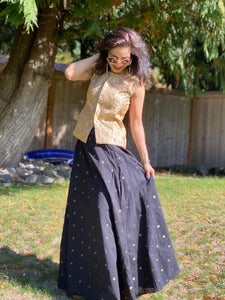 Classic Indian  Skirt set - Black
