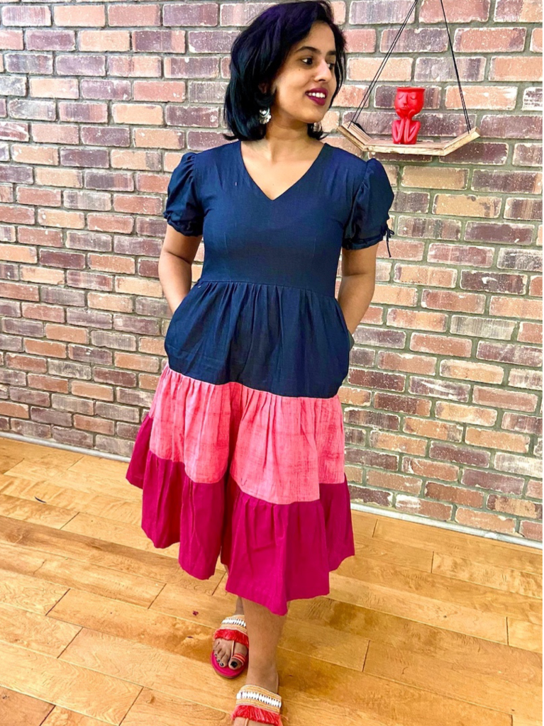 Color block Midi Dress part - I