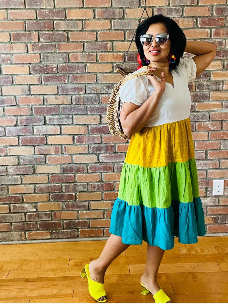 Color block Midi Dress part - I