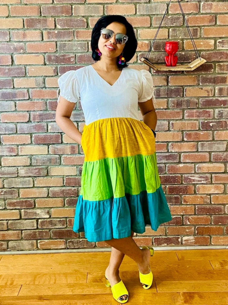 Color block Midi Dress part - I