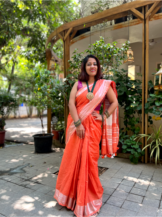 Linen Saree