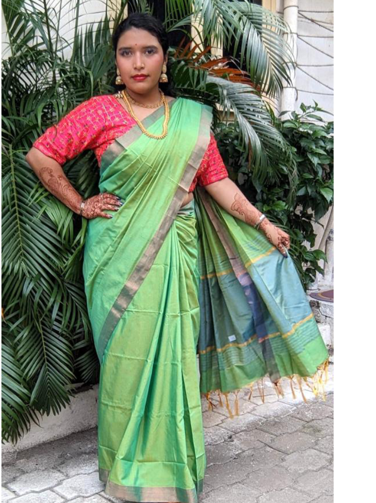 Ahana Soft Silk Saree Green -