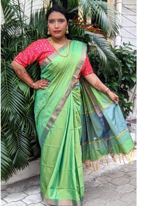 Ahana Soft Silk Saree Green -