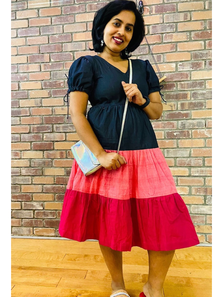 Color block Midi Dress part - I